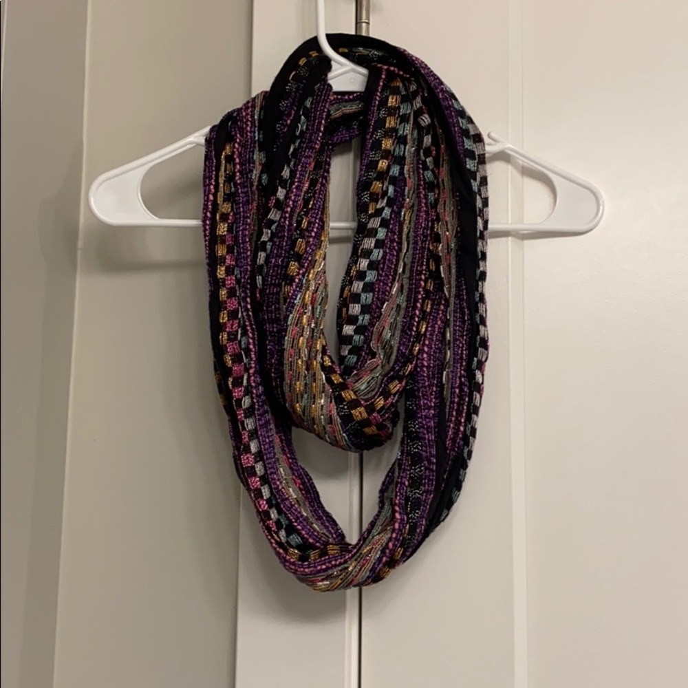 Multicolored Patterned Infinity Scarf